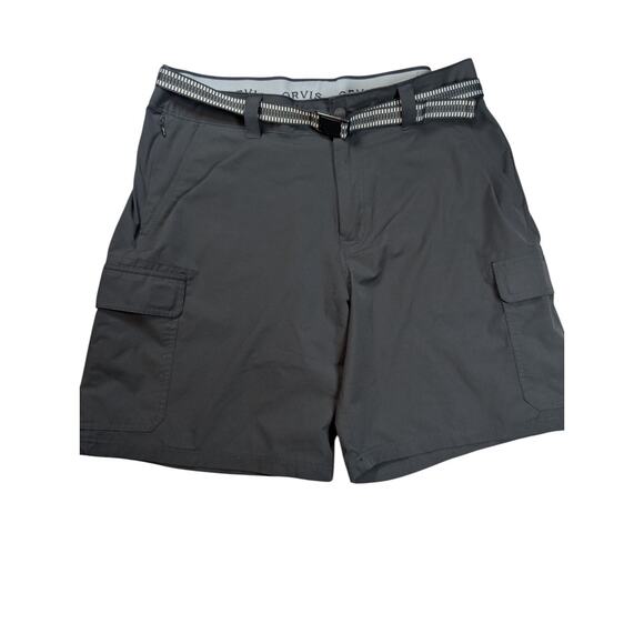Mens Orvis Black 4 way Stretch 9" Inseam Cargo Short with Belt Sz 36 NWOT Dad - Picture 2 of 9